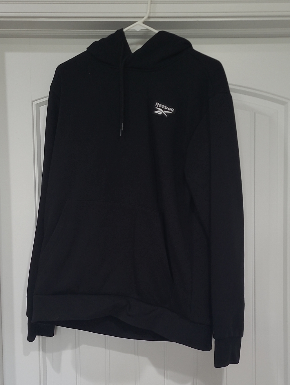 Reebok Black Hoodie with White Logo